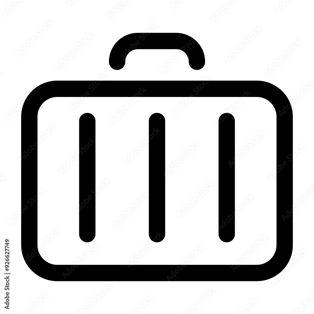 Briefcase icon in thin line style vector illustration graphic design Briefcase icon in thin line style vector illustration graphic design