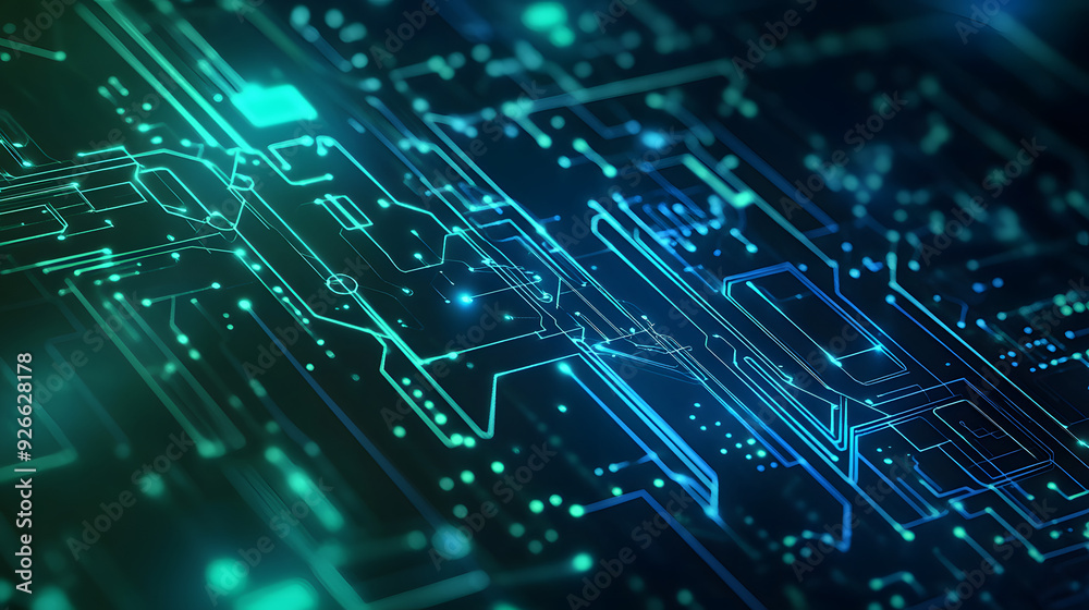A futuristic circuit board with glowing lines, symbolizing advanced technology, digital infrastructure, and the connectivity of modern electronics. A futuristic circuit board with glowing lines, symbolizing advanced technology, digital infrastructure, and the connectivity of modern electronics.