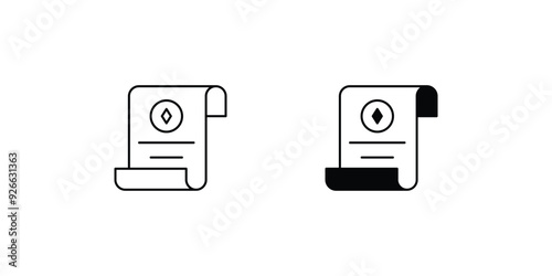smart contracts set icon with white background vector stock illustration