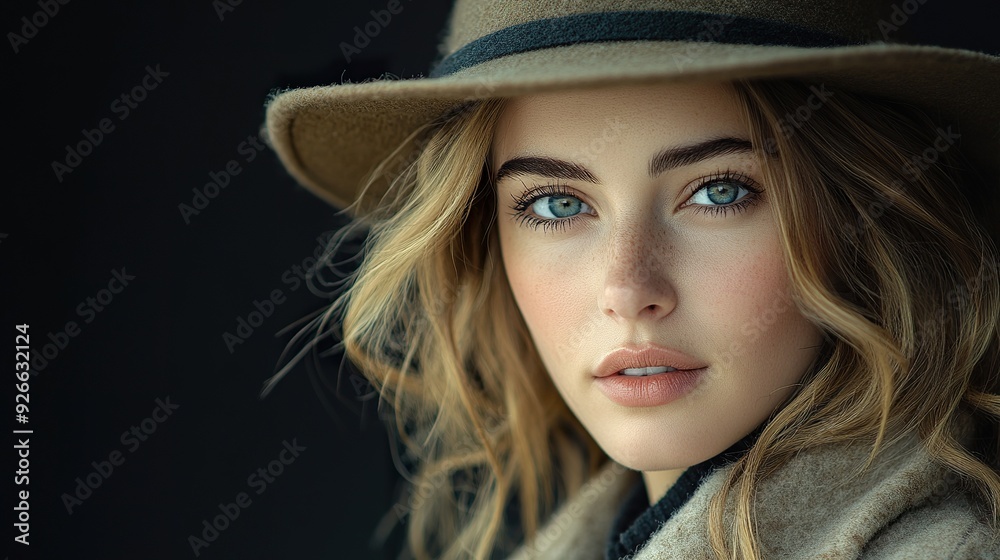 A detailed image of an Australian woman with a focus on her attire and accessories, whether casual, formal, or adventurous, isolated on a dark background to capture her individuality and style A detailed image of an Australian woman with a focus on her attire and accessories, whether casual, formal, or adventurous, isolated on a dark background to capture her individuality and style