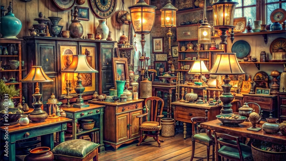 retro antique store background retro antique store background