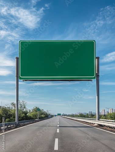 Blank highway sign