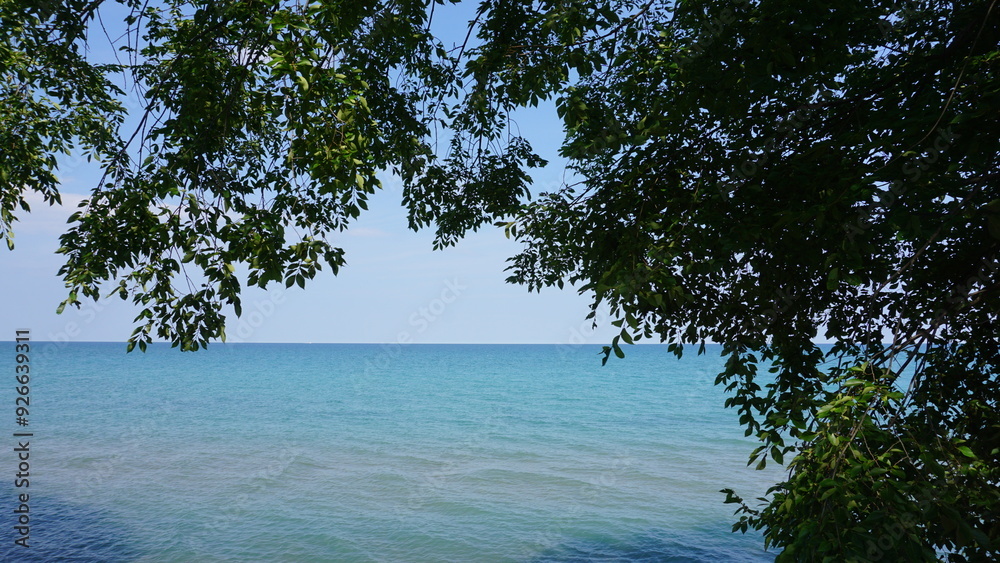 Panoramic View of Lake Michigan from the Lookout at Schlitz Audubon Panoramic View of Lake Michigan from the Lookout at Schlitz Audubon