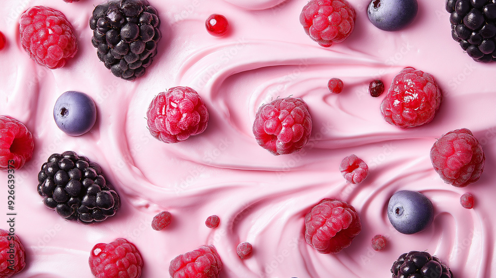 yogurt texture with berries yogurt texture with berries