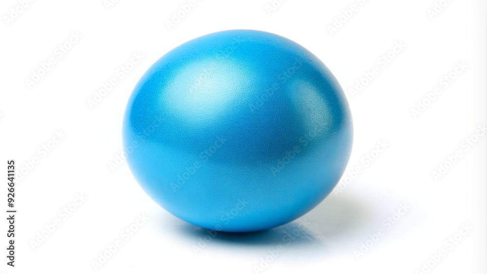 A small, blue, squeezable stress ball with a subtle sheen, situated on a clean white background, awaiting release of tension and anxiety. A small, blue, squeezable stress ball with a subtle sheen, situated on a clean white background, awaiting release of tension and anxiety.