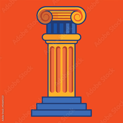 Swedish Columnar Clip Art Vector Design Illustration