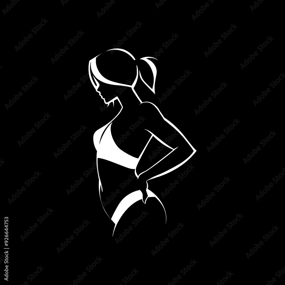Bold and elegant logo for a women's gym