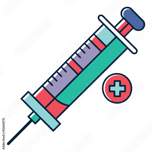 Syringe Medical Drug Vector Design Illustration
