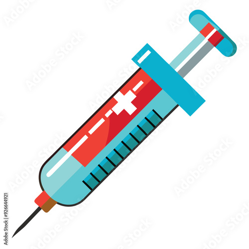 Syringe Medical Drug Vector Design Illustration