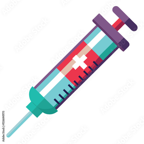 Syringe Medical Drug Vector Design Illustration