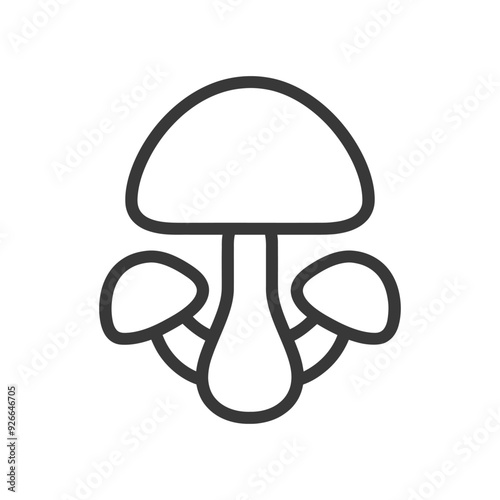 Three Mushrooms with a Single Stem