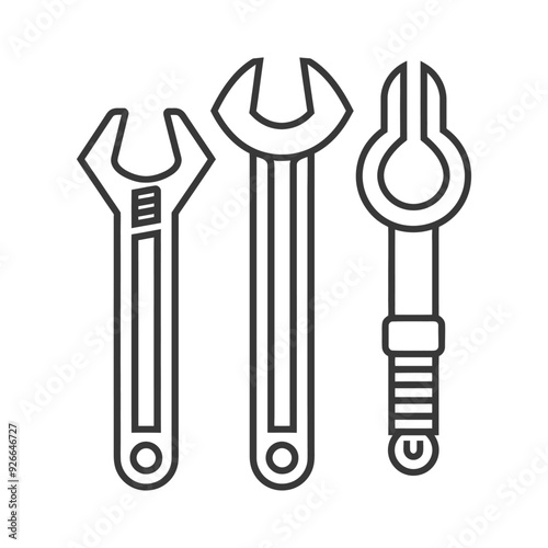 Three Outline Wrenches