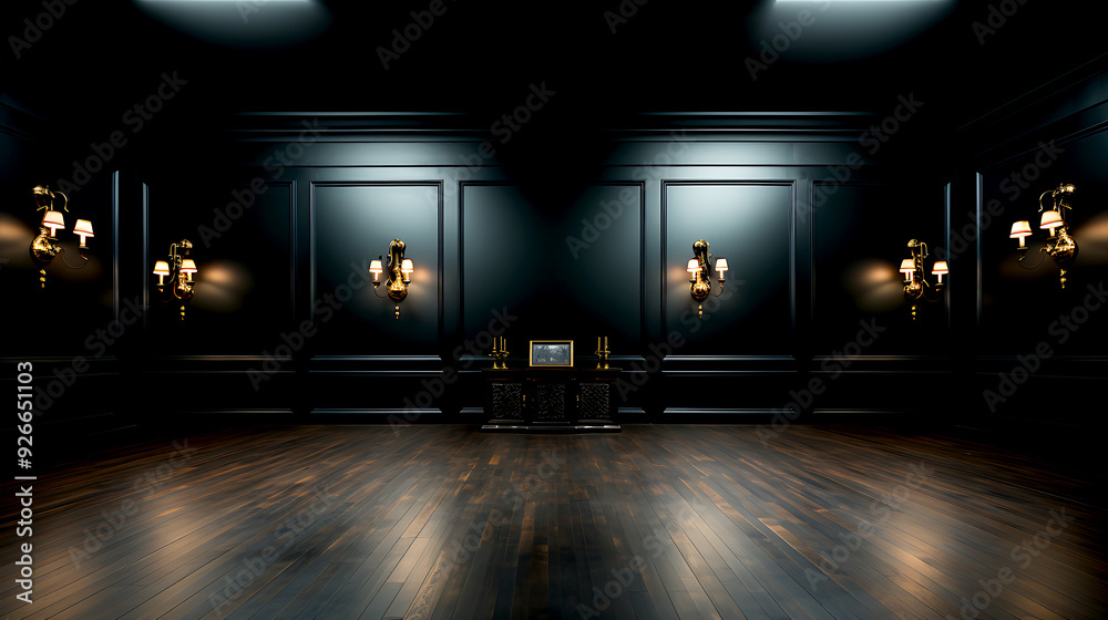 Elegant dark room at night Elegant dark room at night