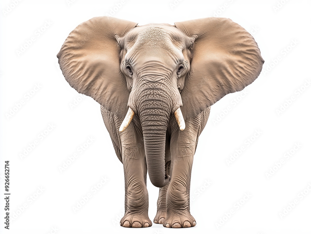 Obraz premium Beautiful Elephant Isolated On A White Background. 