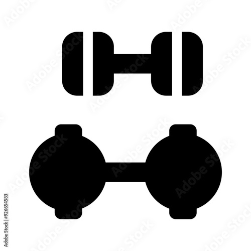 Dumbbell icon vector illustration graphic design