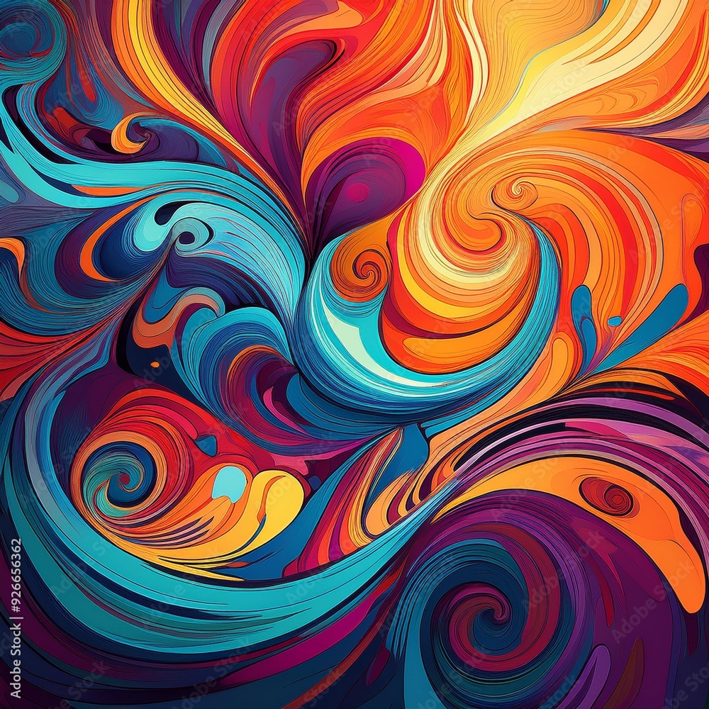 Abstract Art with Swirls of Color Abstract Art with Swirls of Color