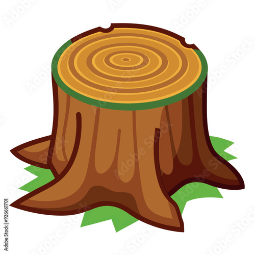 Tree Stump Vector Design Illustration