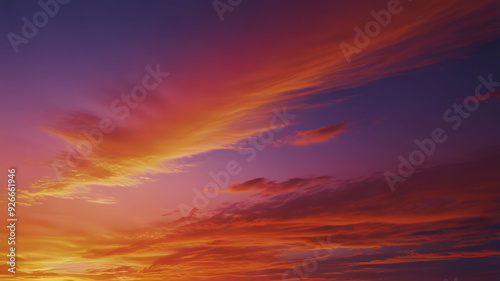 sunset gradient with shades of orange, pink, and purple