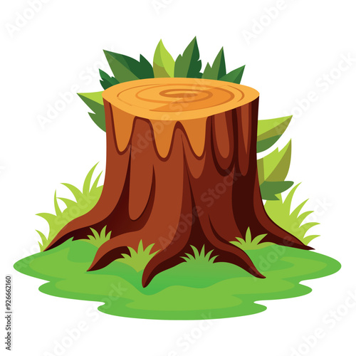 Tree Stump Vector Design Illustration