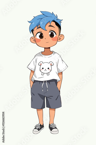 Cute boy catoon