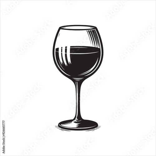 wine glass vector