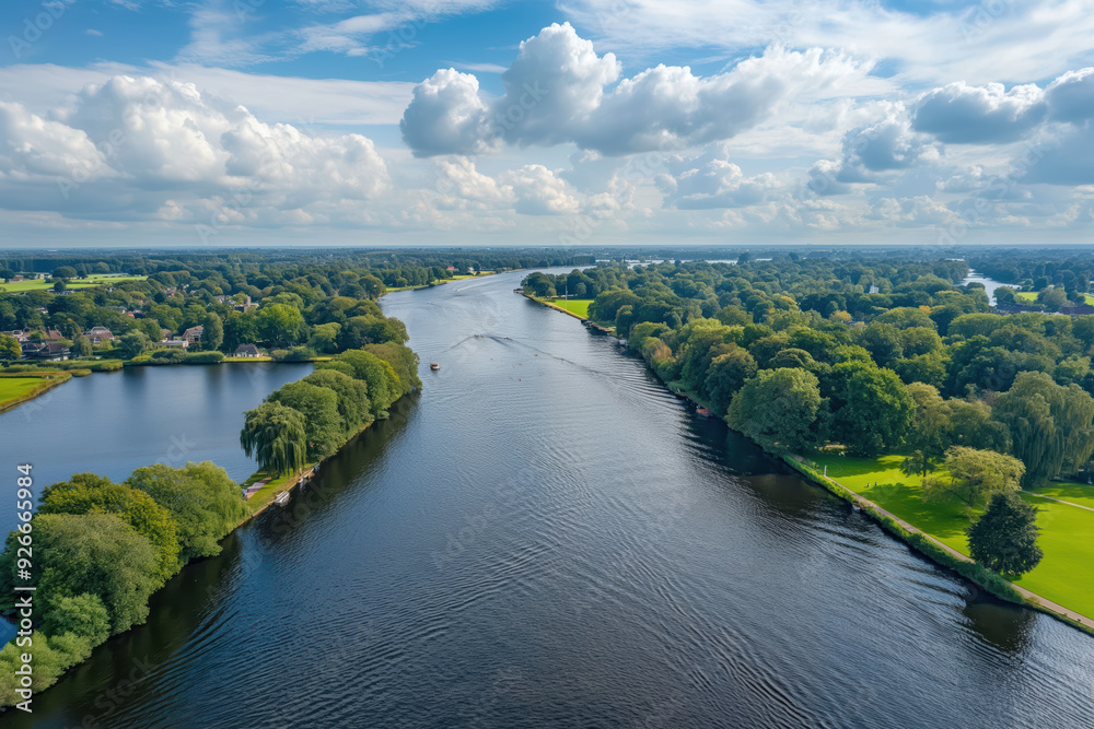 Fototapeta premium drone photo landscape netherlands 