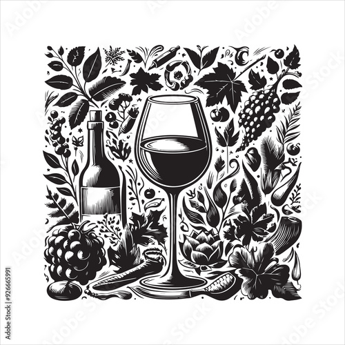 wine glass vector