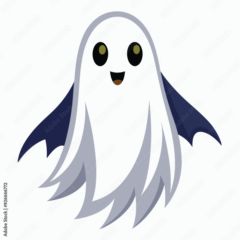 Fototapeta premium cartoon ghost illustration on a white background