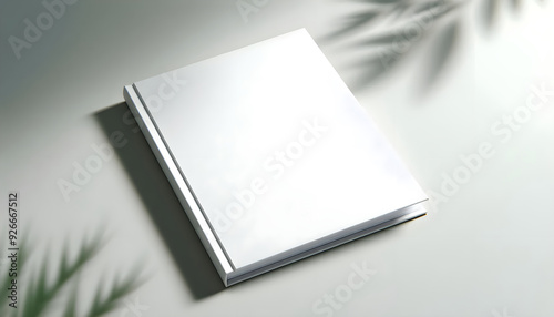 white book, cover book mockup