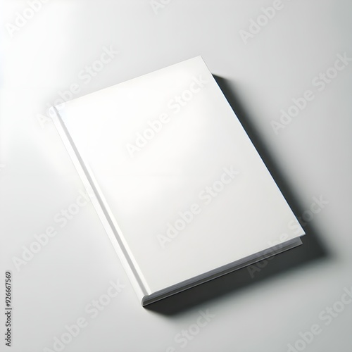 white book, cover book mockup