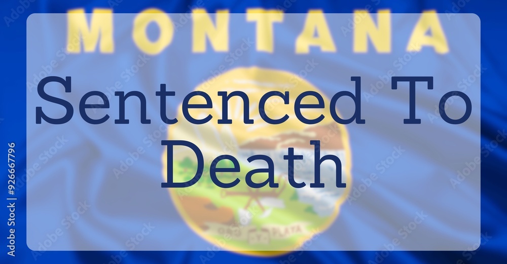 Obraz premium Capital Punishment Over US State Flag