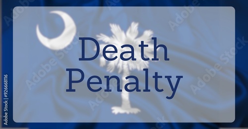 Capital Punishment Over US State Flag