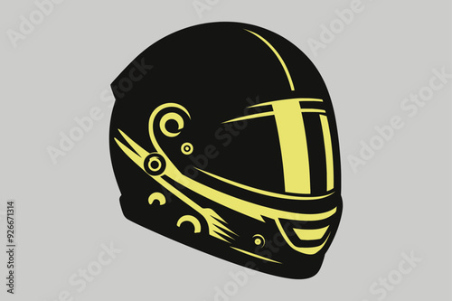 Helmet Motorcycle Racing helmet icon. Isolated vector illustration.