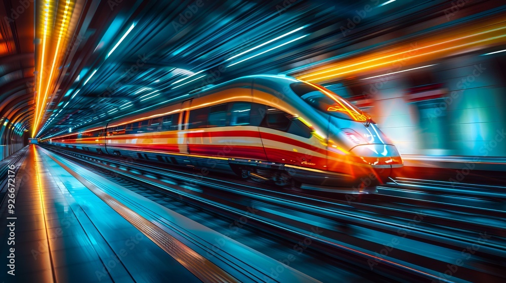A train traveling through a tunnel at night A train traveling through a tunnel at night