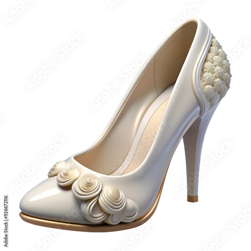  high heels with a stiletto design, isolated on a white background