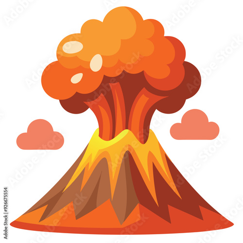 Volcanic Vector Design Illustration