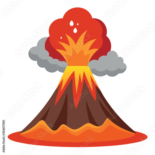 Volcanic Vector Design Illustration