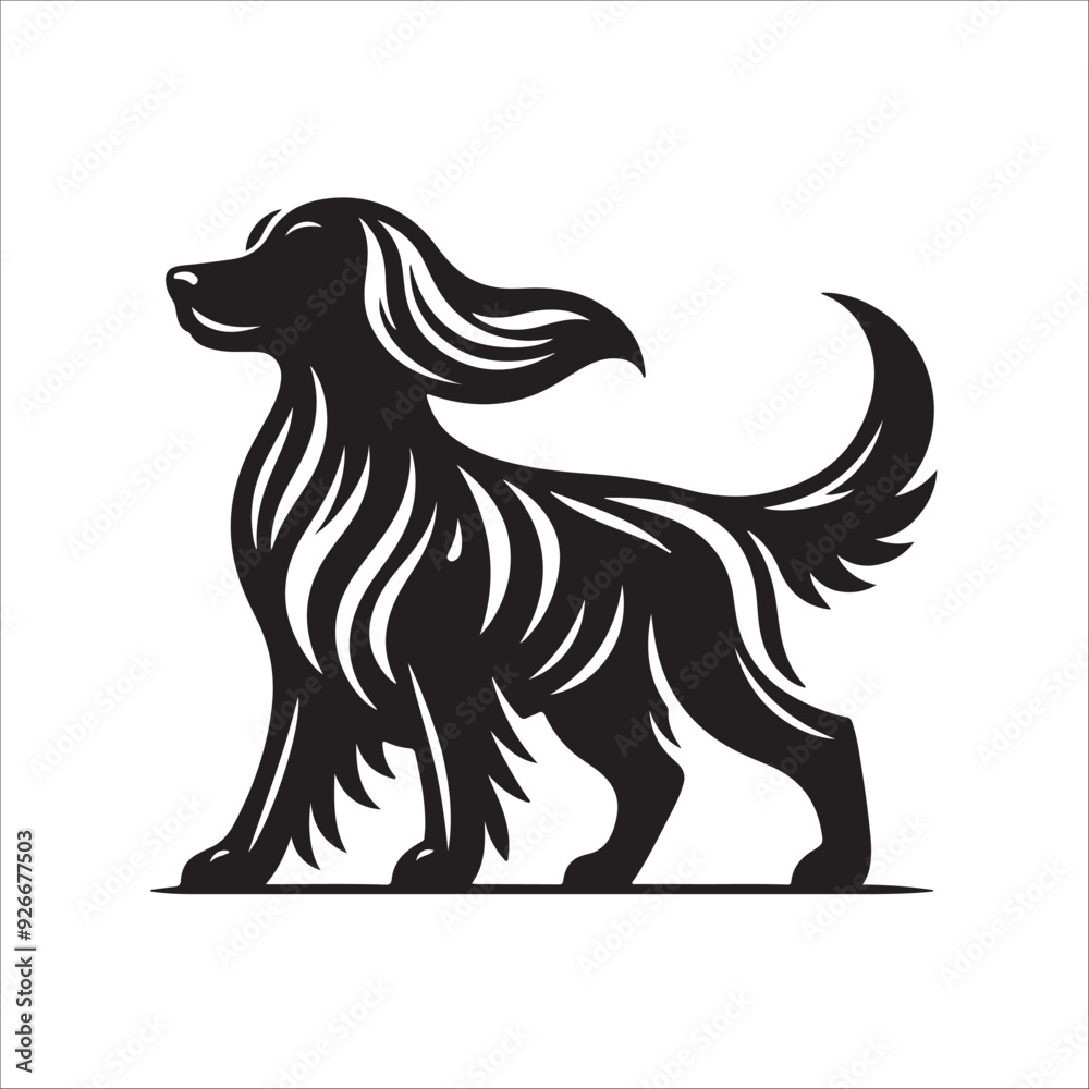 Fototapeta premium Dog silhouette vector design