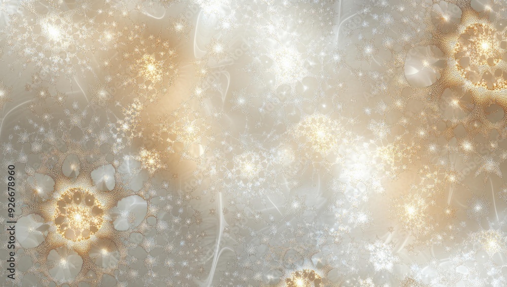 Abstract gold and silver snowflake pattern. Abstract gold and silver snowflake pattern.