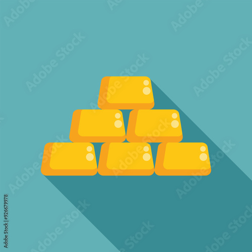 Stack of gold bars is representing investment and financial success
