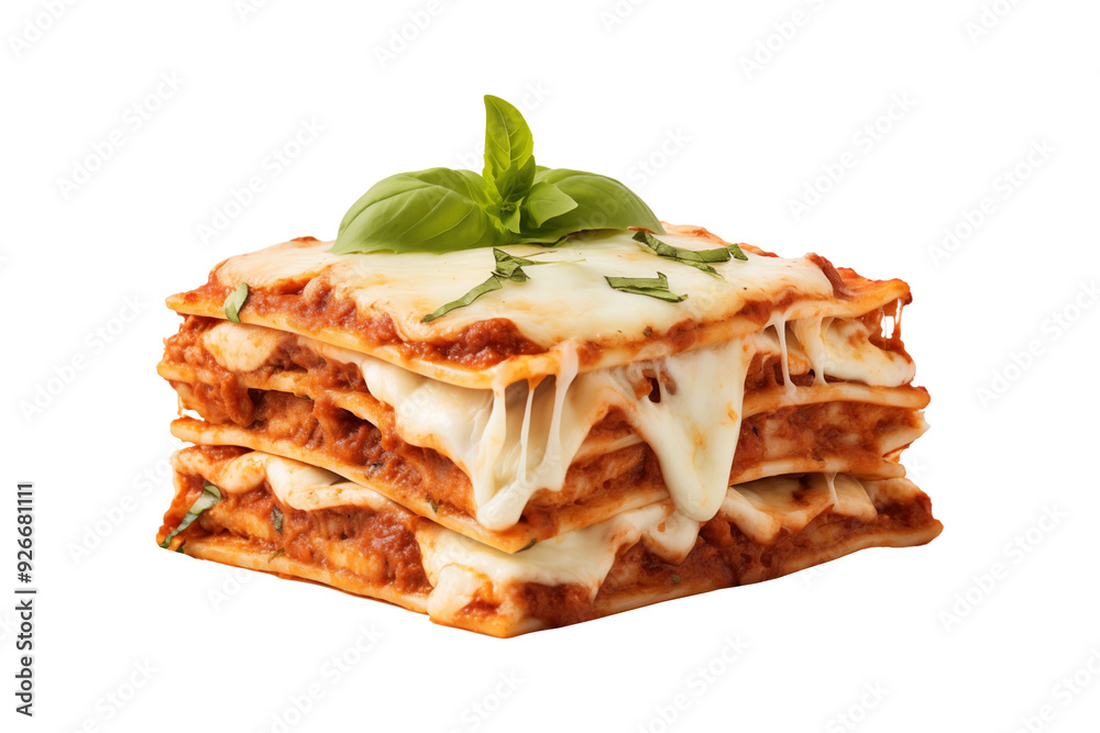 Lasagna isolated on transparent background, png Lasagna isolated on transparent background, png