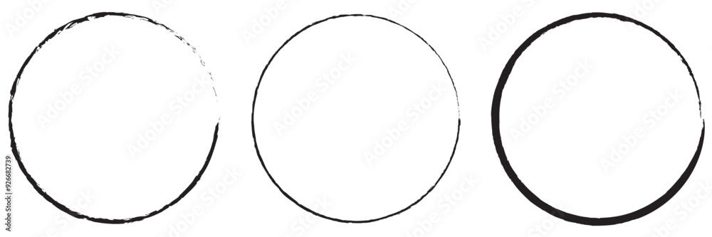 Vector circular scribble doodle round circles Vector circular scribble doodle round circles