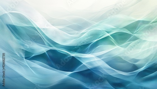 Abstract blue and white wave patterns.