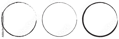 Vector circular scribble doodle round circles