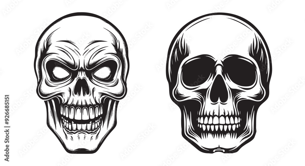 Unique Skull Silhouette Vectors Unique Skull Silhouette Vectors