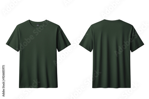 GREEN T-shirt on white background png concept 