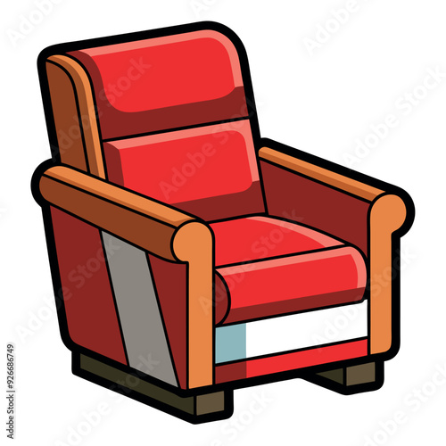 Recliner Clip Art Vector Design Illustration
