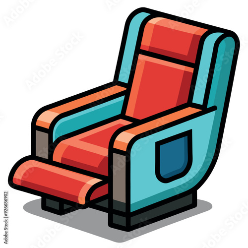 Recliner Clip Art Vector Design Illustration