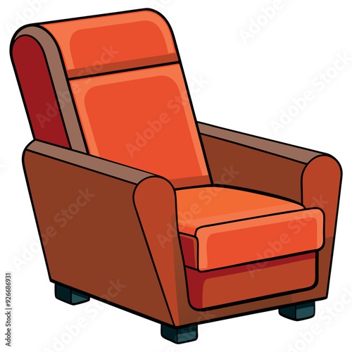 Recliner Clip Art Vector Design Illustration