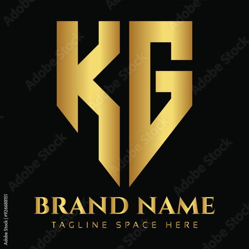 kg brand logo in gold gradient